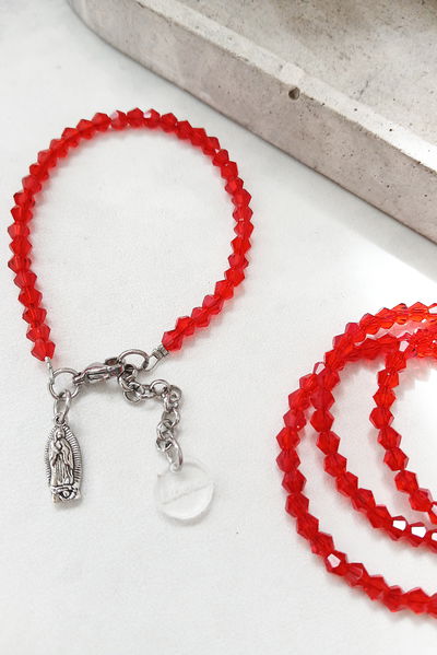 PULSERA - VIRGENCITA - ROJA