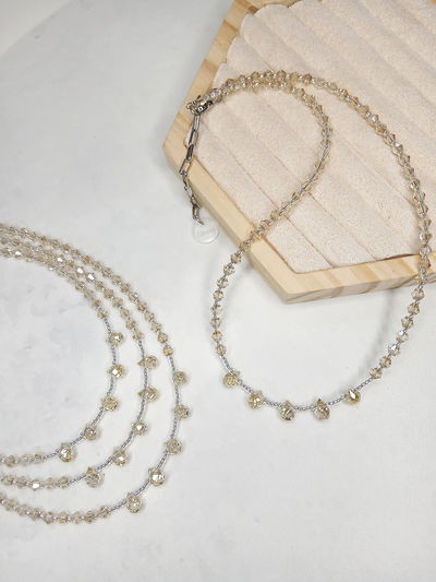 COLLAR - GOTITAS CRISTAL NUDE