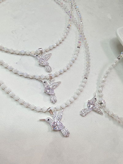 COLLAR - COLIBRÍ CUBIC BLANCO