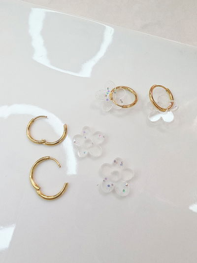 AROS - AD - FLOR GLITTER - DOBLE USO