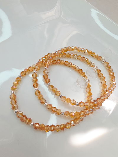 PULSERA - PLATA 925 - CARAMELO