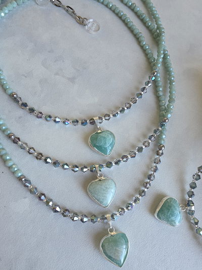 COLLAR - CORAZÓN AMAZONITA