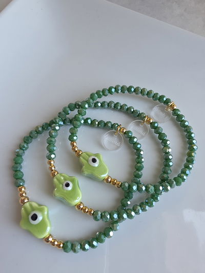 PULSERA - ORO LAMINADO FÁTIMA VERDE