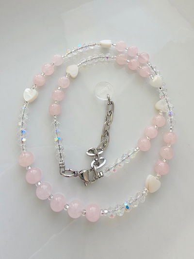 COLLAR - CUARZO ROSA Y NÁCAR