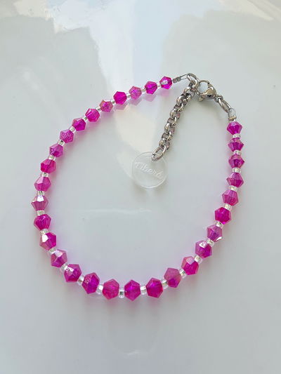 PULSERA - BICONO - FUCSIA