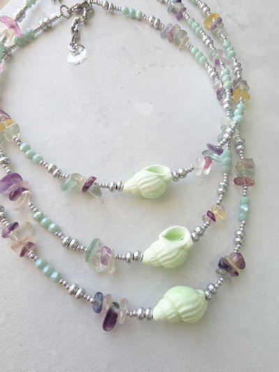 COLLAR - CARACOL FLUORITA