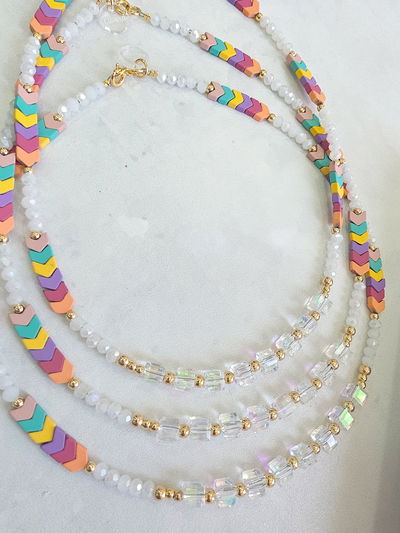 COLLAR - ORO LAMINADO HEMATITE Y CUBOS