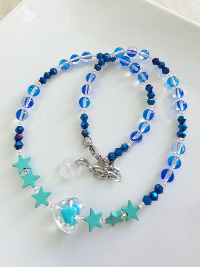 COLLAR - CUARZO ELÉCTRIFICADO AZUL