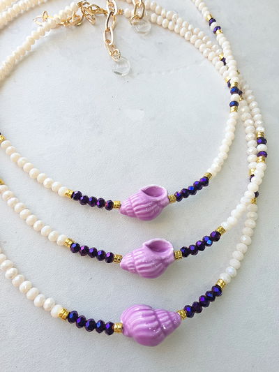 COLLAR - CARACOL VIOLETA