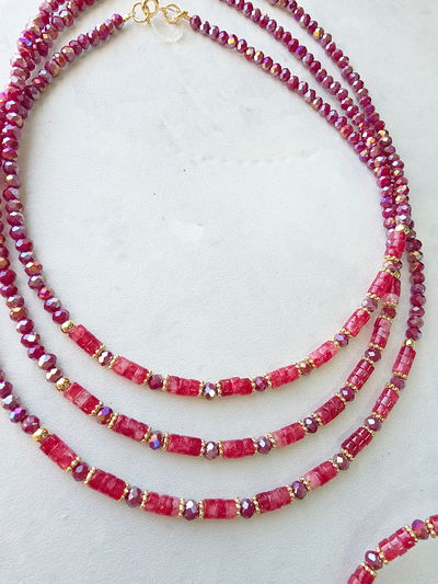 COLLAR - ORO LAMINADO RUBÍ