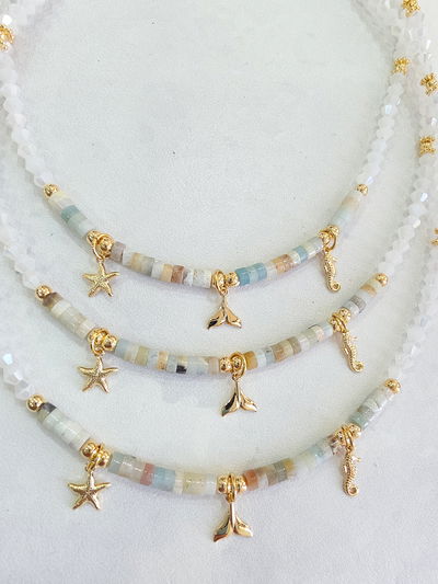 COLLAR - ORO LAMINADO - AMAZONITA MULTIDIJE