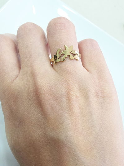 ANILLO - AD - COLIBRI CON FLORES A025