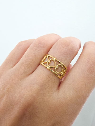 ANILLO - AD - CORAZÓN CADENA REGULABLE A013