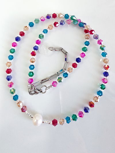 COLLAR - PERLA DE RÍO MULTICOLOR