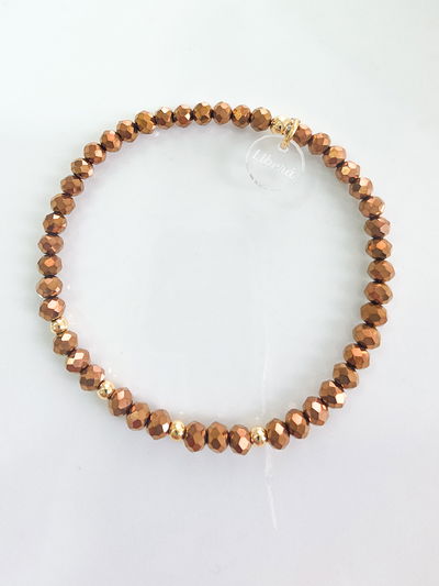 PULSERA - ORO LAMINADO - CLÁSICA ELÁSTICA COBRE