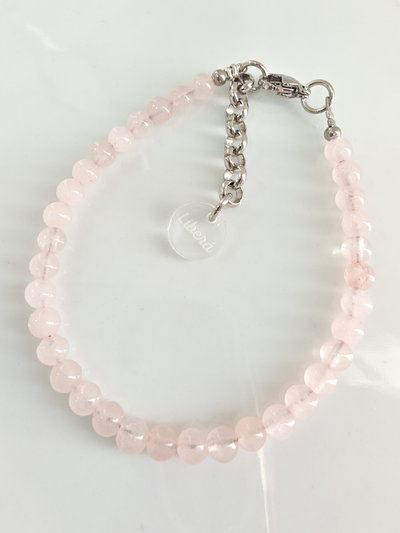 PULSERA - PIEDRAS NATURALES CUARZO ROSA