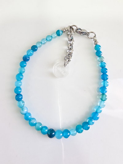 PULSERA - PIEDRAS NATURALES ÁGATA TURQUESA 