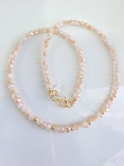 COLLAR - ORO LAMINADO - CLÁSICO NUDE JASPEADO