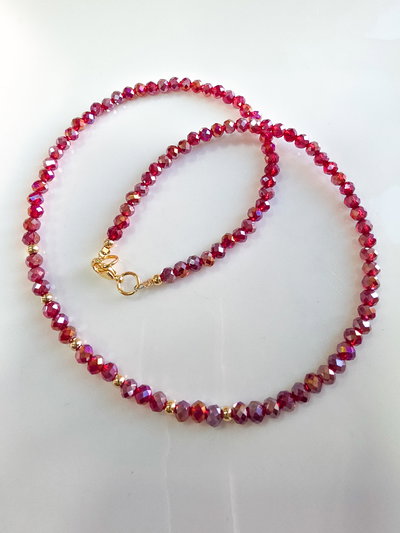 COLLAR - ORO LAMINADO - CLÁSICO BORDO
