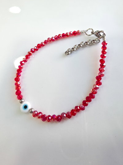 PULSERA - FINITA OJITO CLÁSICA ROJA