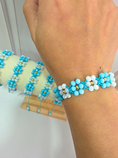 PULSERA - ORO LAMINADO - ARGENTINA 🇦🇷 TEJIDA