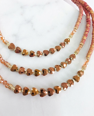 COLLAR - ORO LAMINADO - FIMO TOSTADO