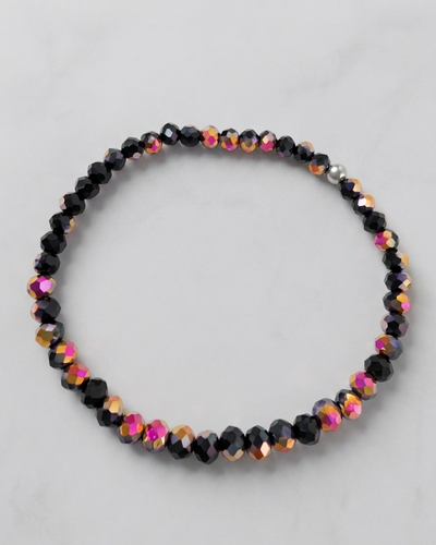 PULSERA - ELÁSTICA - BLACK RAINBOW