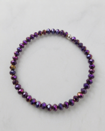 PULSERA - ELÁSTICA - VIOLETA METALIZADO