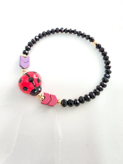 PULSERA - ORO LAMINADO - VAQUITA SAN ANTONIO ELÁSTICA