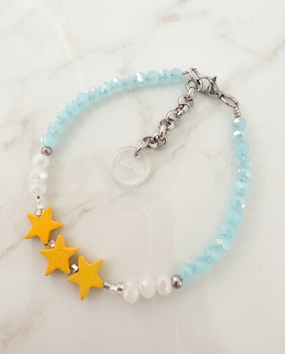 PULSERA - ARGENTINA TRIPLE ESTRELLITA AQ