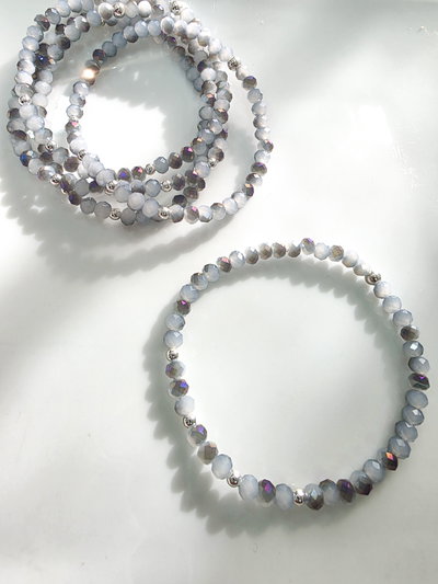 PULSERA - PLATA ITALIANA 925 - CLÁSICA GRIS JASPEADO