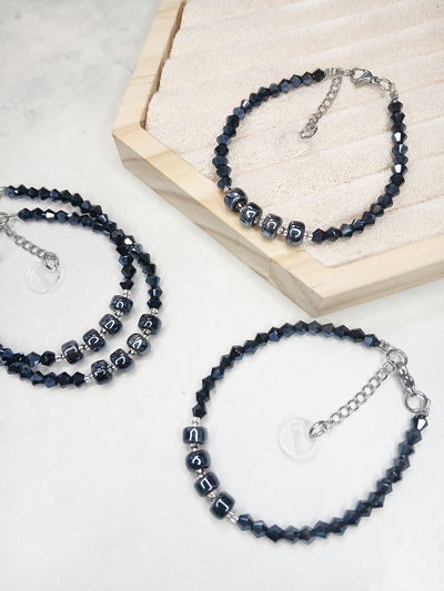 PULSERA - DONAS CERAMICA AZUL NOCHE