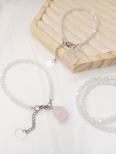 PULSERA - CUARZO ROSA