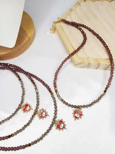 COLLAR - CORAZÓN OJITO ROJO