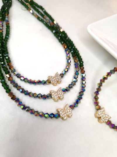 COLLAR - MARIPOSA STRASS - TORNASOL