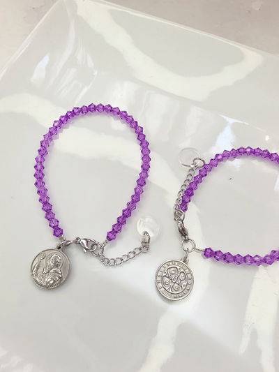PULSERA - SAN BENITO ACERO - VIOLETA