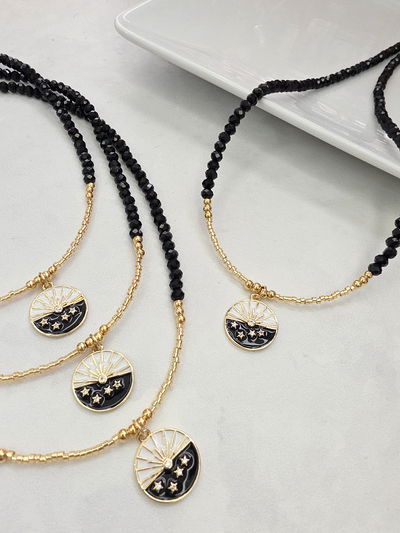 COLLAR - ORO LAMINADO - DIA Y NOCHE CUBICS