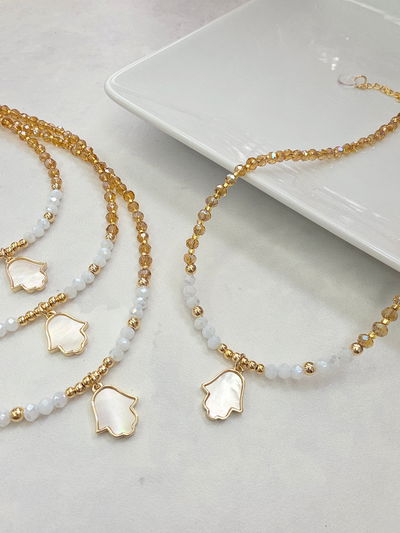 COLLAR - ORO LAMINADO - FATIMA NÁCAR