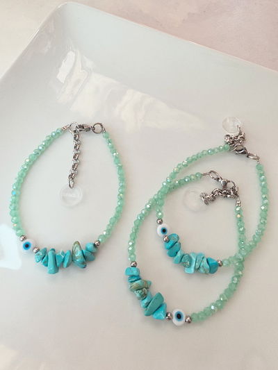 PULSERA - ESCALLAS JADE VERDE