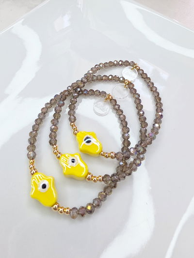 PULSERA - ORO LAMINADO FÁTIMA AMARILLA