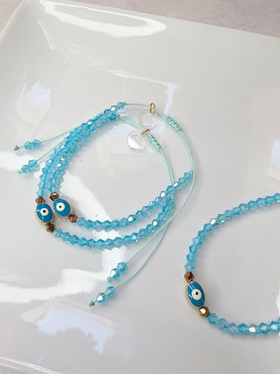 PULSERA - OJITO TURQUESA REGULABLE