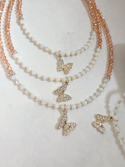COLLAR - MARIPOSA STRASS NATURAL
