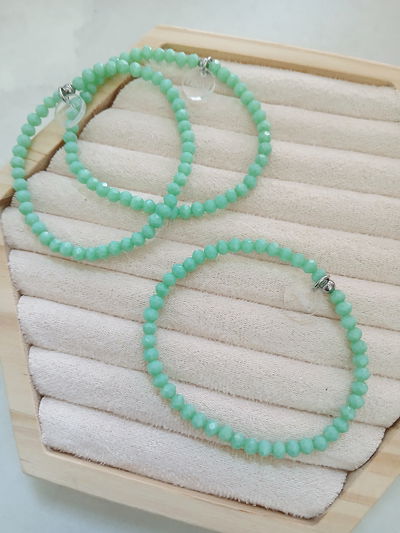 PULSERA - ELÁSTICA - VERDE AGUA
