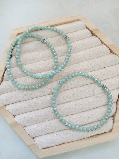PULSERA - ELÁSTICA - VERDE MENTA