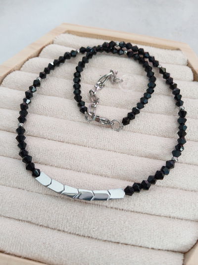 COLLAR - FLECHITA HEMATITE NEGRO