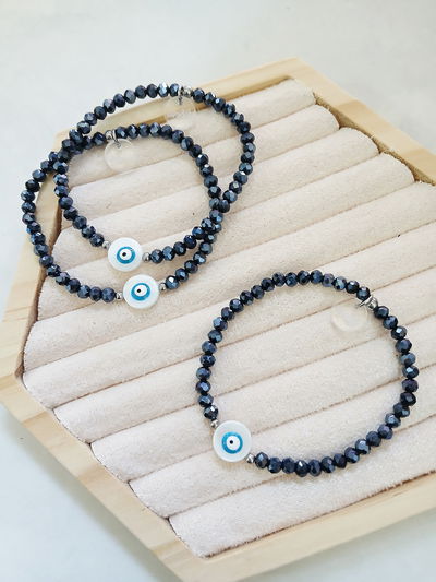 PULSERA - OJITO NACAR ELÁSTICA - AZUL