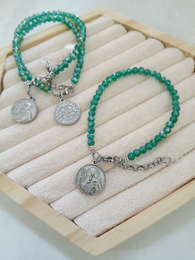 PULSERA - SAN BENITO ACERO - VERDE