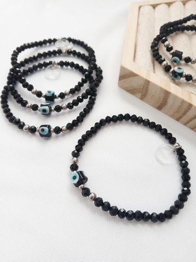 PULSERA - OJITO MURANO NEGRA