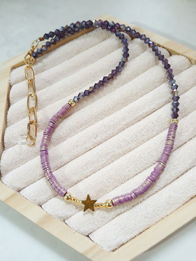 COLLAR - FIMO VIOLETA