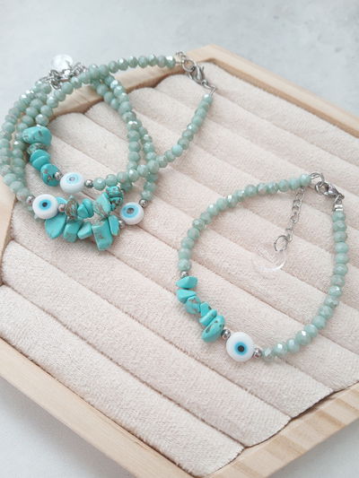 PULSERA - ESCALLAS TURQUESA